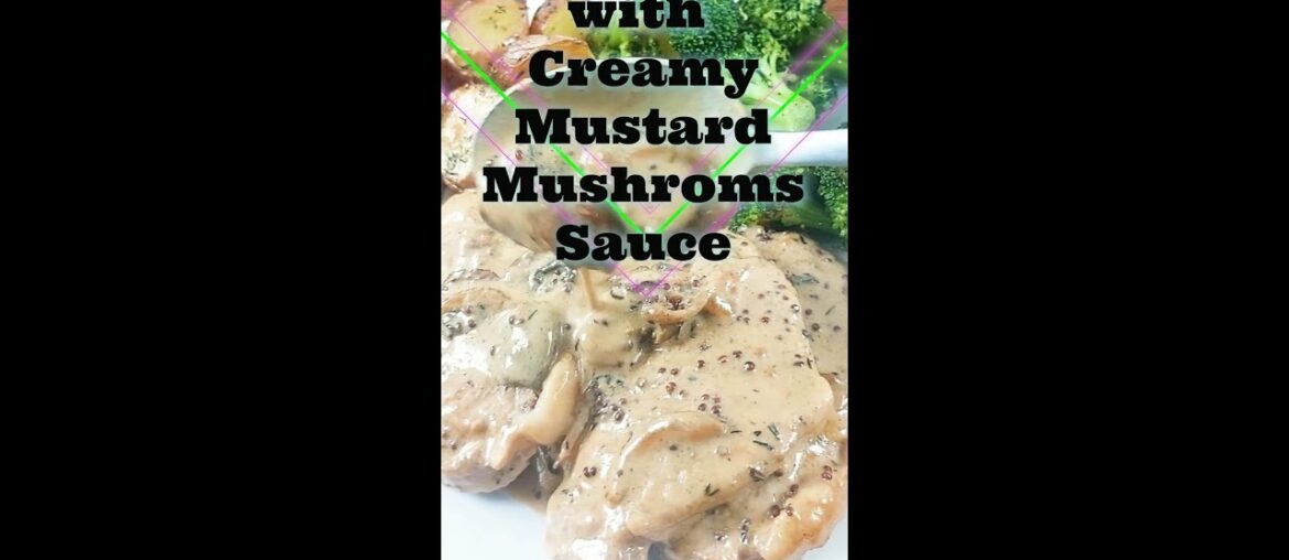 Pork Loin with Creamy Mushrooms Mustard Sauce #shorts