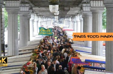 PARIS STREET FOOD 2022  Where the locals shops | Street Market Near the Eiffel Tower | Paris Walk 4K