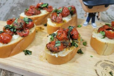 Awesome! Goat Cheese and Roasted Tomato Bruschetta