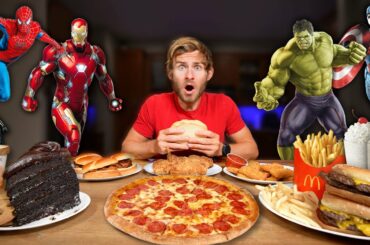 Eating The UNHEALTHIEST Avengers Cheat Meals Challenge!