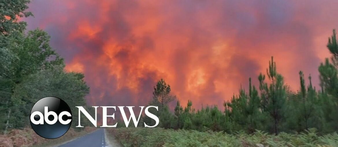Thousands forced to evacuate as wildfire rages in France amid heat waves l ABCNL