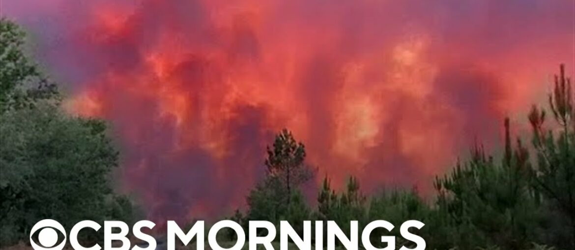 Devastating wildfires are burning in France Devastating wildfires are burning in France