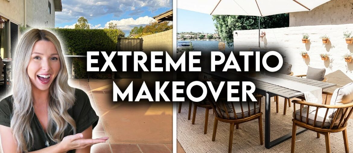 DIY EXTREME PATIO MAKEOVER | OUTDOOR DINING TRANSFORMATION