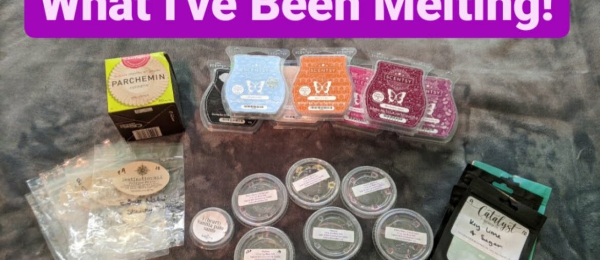What I've Been Melting! #scentsy #destinationwax #sugar&spice #catalyst #parchmentliners