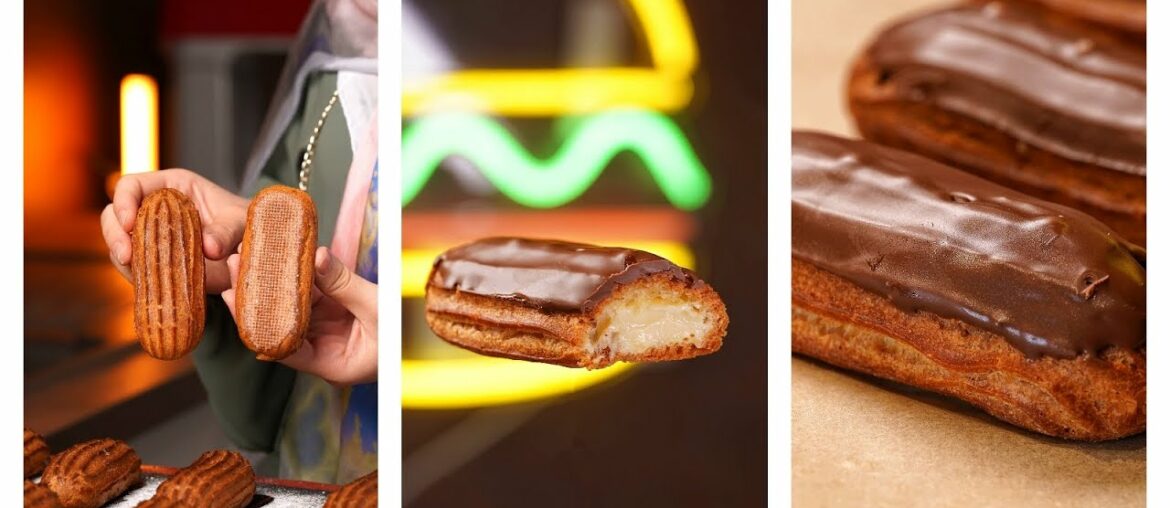 eclair recipe with pastry cream /best eclairs you have ever tried/how to make classic french eclairs