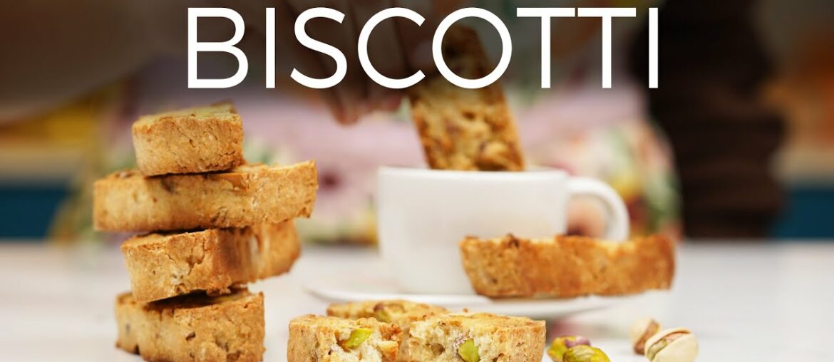 Pistachio Biscotti | Crunchy but NOT HARD | Delicious & Vegan | Made with California Pistachios