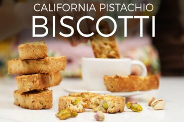 Pistachio Biscotti | Crunchy but NOT HARD | Delicious & Vegan | Made with California Pistachios