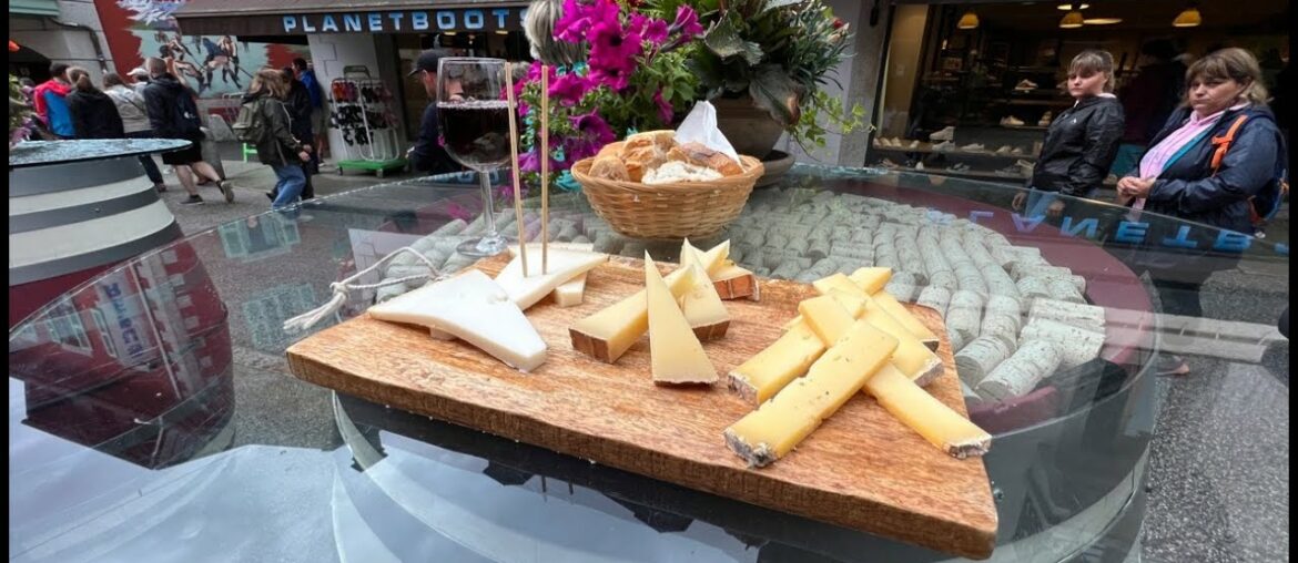 Trying the Local Alpine Cheese with Wine Trying the Local Alpine Cheese with Wine