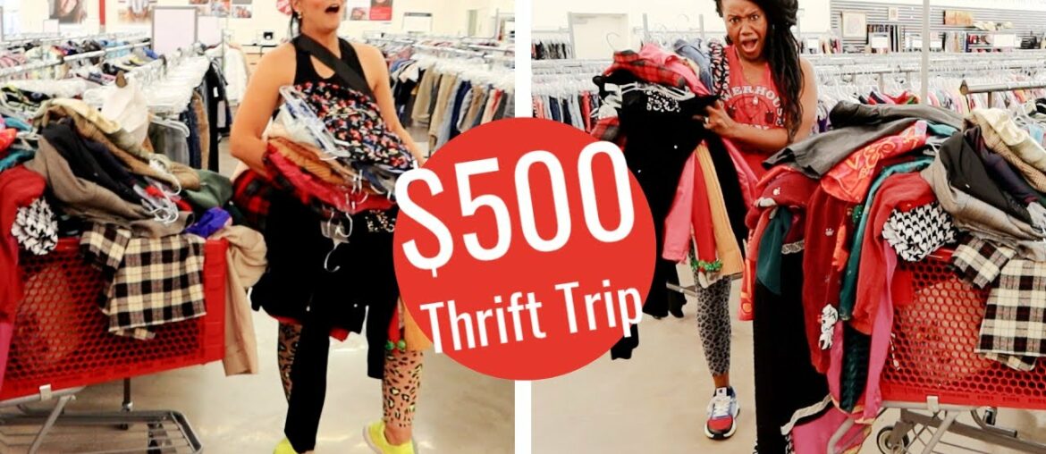 THRIFTING OVER $500 worth of Vintage at Salvation Army | Come Thrifting With Us |#ThriftersAnonymous