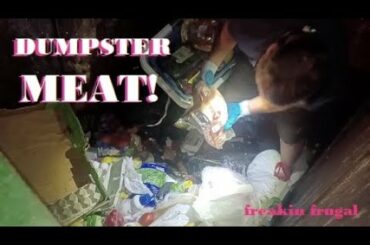 WOW MEGA Meat Haul!  I Cannot Believe ALDI Threw All of This in the Dumpster!   Dumpster Diving !
