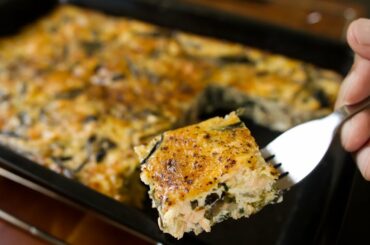Delicious Salmon Spinach Quiche (crustless) So easy and tasty,  French gourmet!!!
