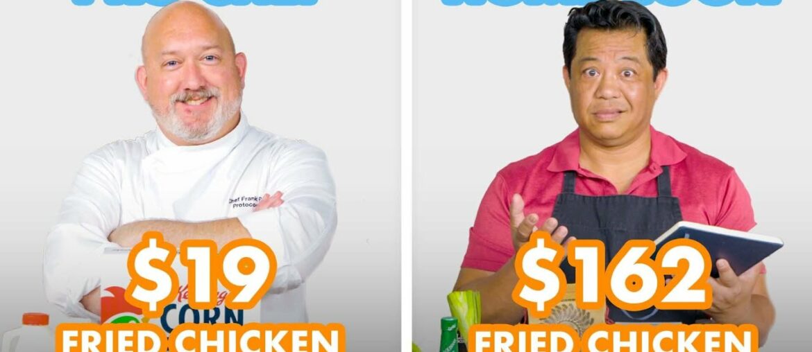 $162 vs $19 Fried Chicken: Pro Chef & Home Cook Swap Ingredients | Epicurious $162 vs $19 Fried Chicken: Pro Chef & Home Cook Swap Ingredients | Epicurious