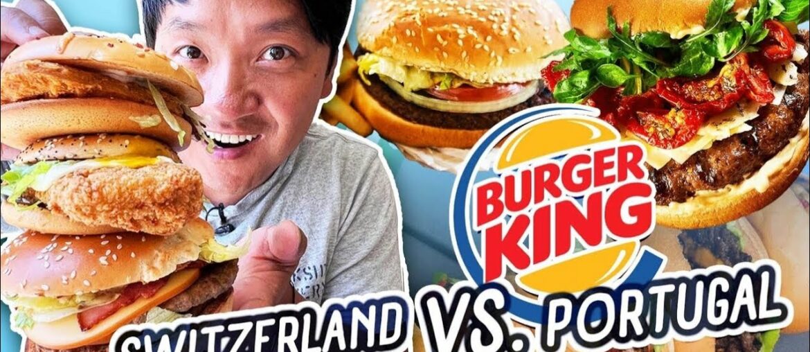 The MOST EXPENSIVE Fast Food in THE WORLD! SWITZERLAND Burger King vs. PORTUGAL Burger King