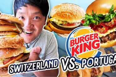 The MOST EXPENSIVE Fast Food in THE WORLD! SWITZERLAND Burger King vs. PORTUGAL Burger King