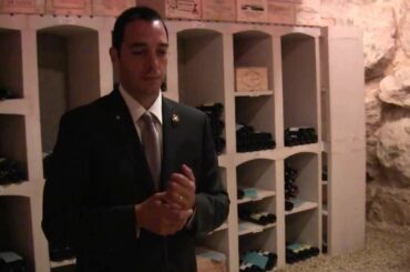 Tournier presents the wine cellar of Chateau Saint-Martin at the French Riviera