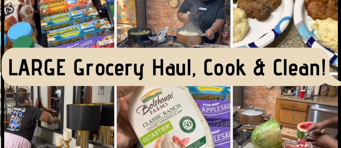 LARGE GROCERY HAUL $400 / COOK DINNER WITH ME AND CLEAN UP THIS HOUSE / SHYVONNE MELANIE TV