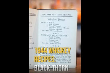 Black-Thorn Recipe From 1944?! #shorts