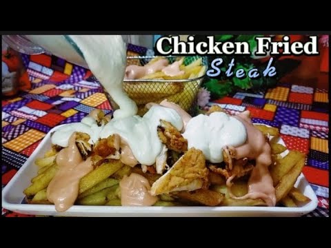 Chicken Fried Steak with Gravy & French Fries easy recipe Chicken Fried Steak with Gravy & French Fries easy recipe