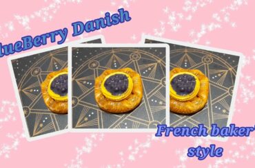 blueberry danish, french baker's style. made from air dry clay