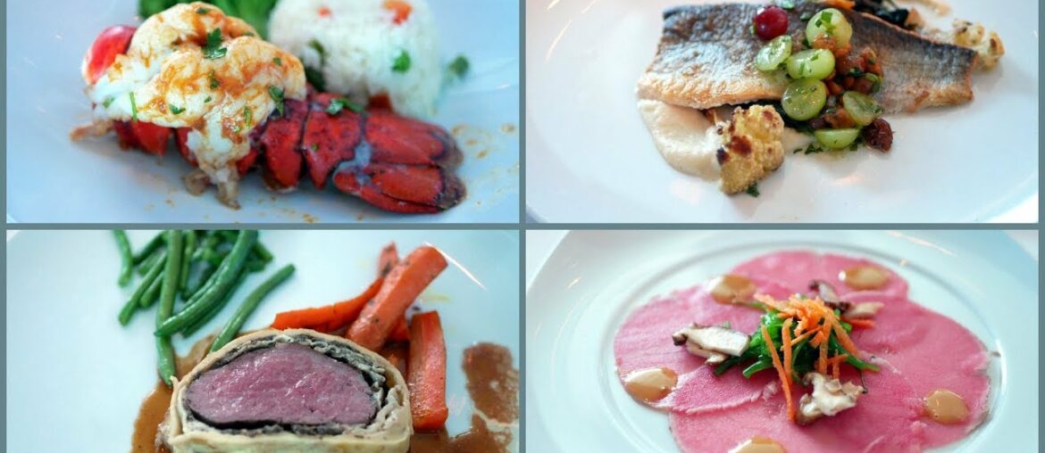 Celebrity Cruises Dinner Food & Menus from Main Dining Room (4K)