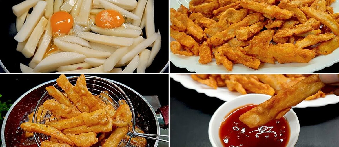 Crispy Egg French Fries Recipe || Easy Egg French Fries || Egg Snacks Recipe