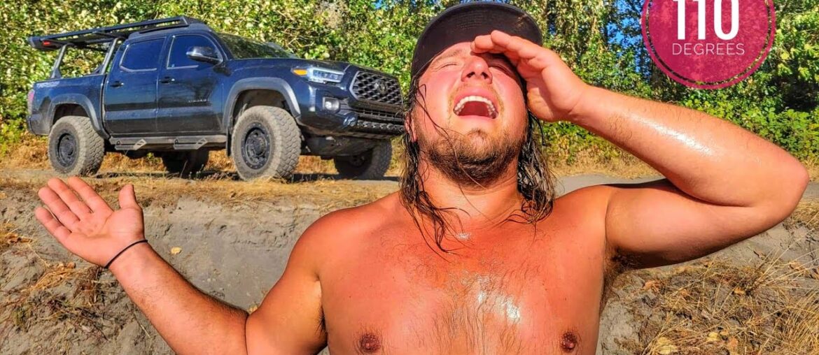 Truck Camping & TROUT Fishing In 110 Degree HEAT!