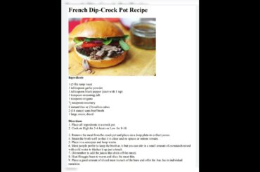 #French Dip-Crock Pot Recipe