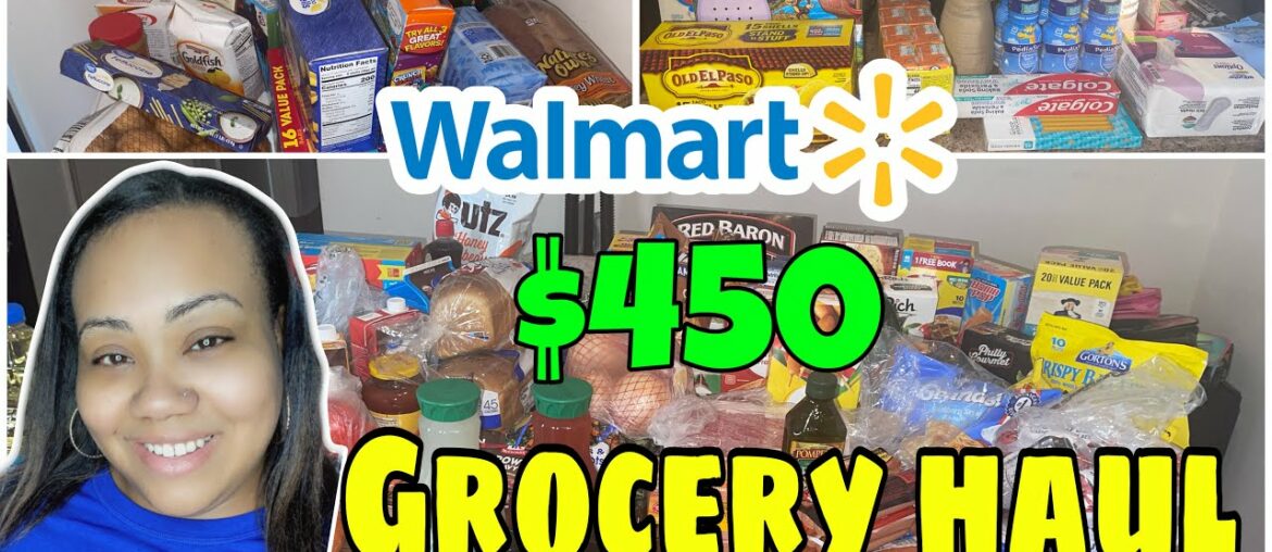 WALMART GROCERY HAUL $450 | MASSIVE GROCERY HAUL USING WALMART DELIVERY | FAMILY OF 6