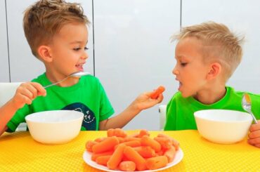 Yes Yes Vegetables Song with Vlad and Nikita