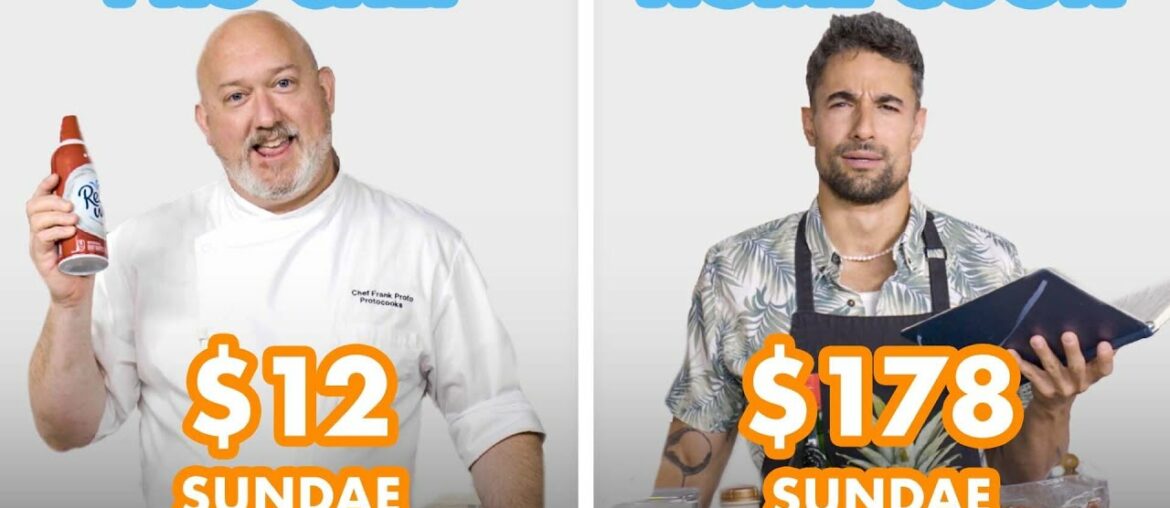 $178 vs $12 Sundae: Pro Chef & Home Cook Swap Ingredients | Epicurious