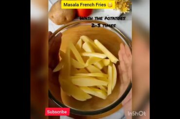 Masala French fries Recipe | Lazy wala Snacks | Crunchy French Fries | #short  #youtube #ytshorts