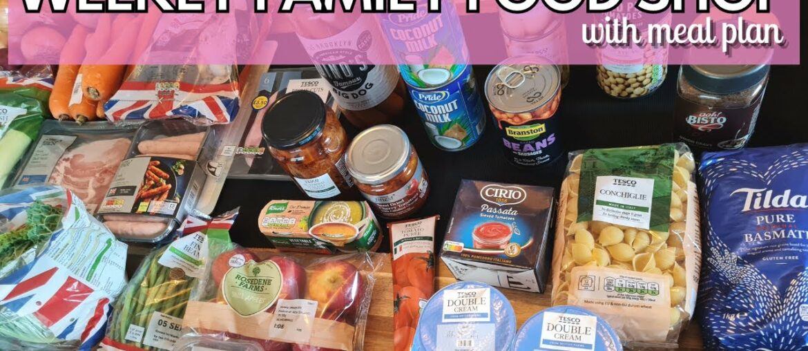 WEEKLY FAMILY FOOD HAUL | FAMILY GROCERY SHOPPING | WEEKLY FOOD SHOPPING | TESCO HAUL | MEAL PLAN |