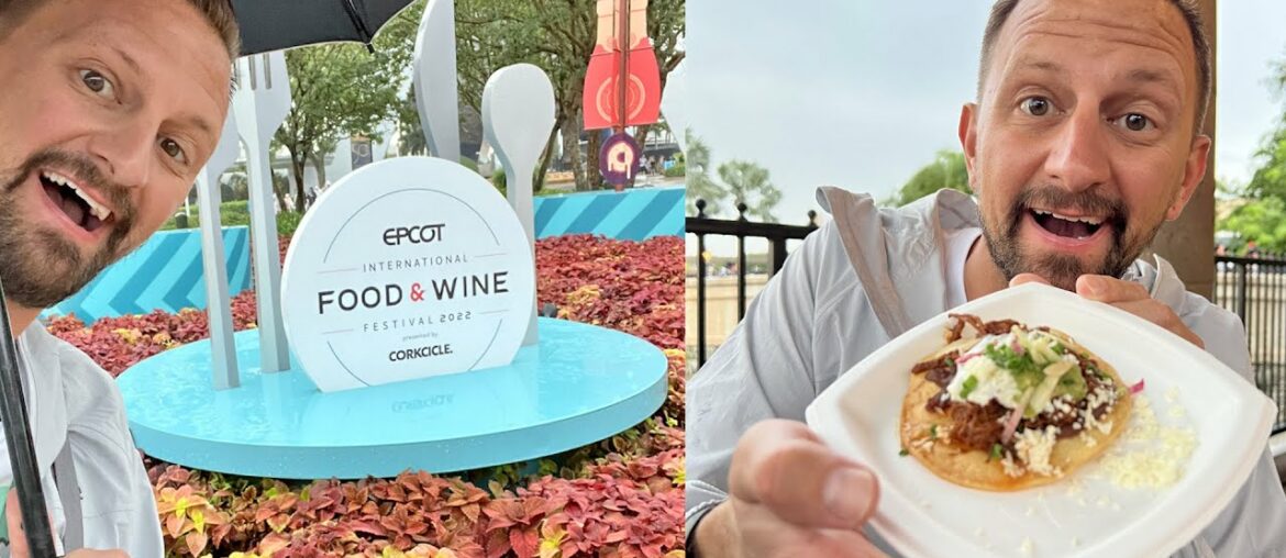 Fun Rainy Disney Day Trying New Foods At EPCOT's Food & Wine Festival 2022! | Food, Rides & More!
