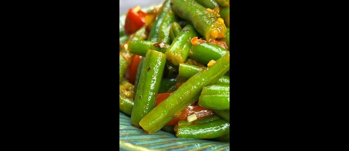 French beans with tomato sauce ||veg beans recipe #shorts