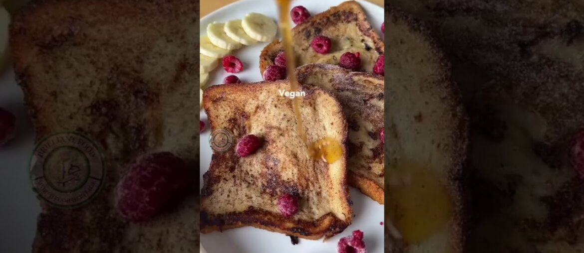 Vegan french toast breakfast Recipe - #Recipe #Cooking #shorts #breakfast #vegan #viral #viralvideo