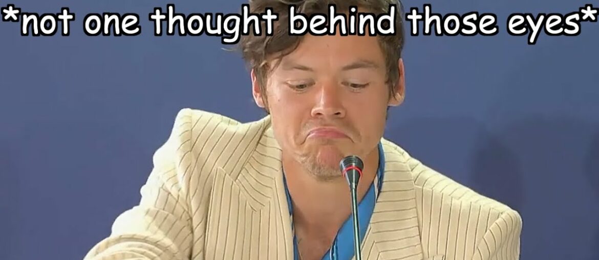 harry styles and his one braincell | don't worry darling venice press conference 2022 harry styles and his one braincell | don't worry darling venice press conference 2022