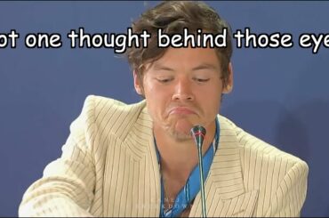 harry styles and his one braincell | don't worry darling venice press conference 2022