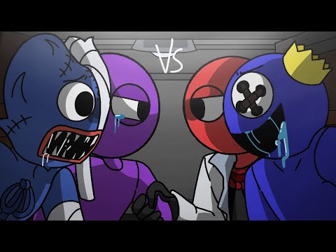 Rainbow friends vs poppy playtime #2 |animation| full song |purple and huggy wuggy vs green and blue Rainbow friends vs poppy playtime #2 |animation| full song |purple and huggy wuggy vs green and blue
