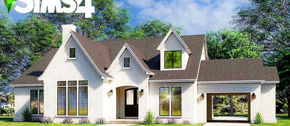 FRENCH COUNTRY HOUSE ~ Curb Appeal Recreation: Sims 4 Speed Build (No CC)