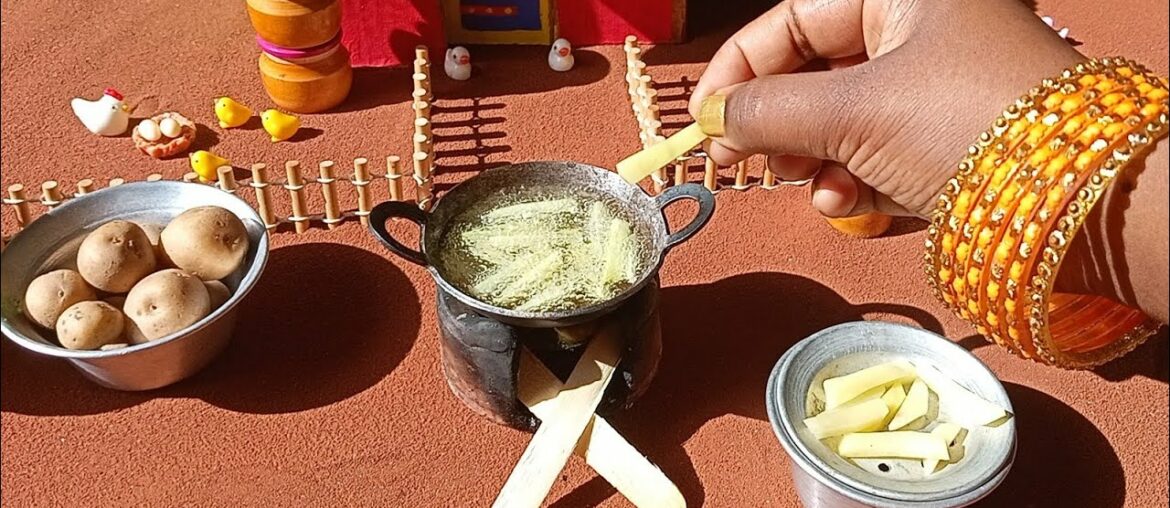 Miniature Crispy Potato French ||  Fries Mini Cooking Recipes