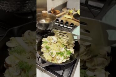 Mushroom, Cheese & Orzo with French wine. #wine #pasta #shorts #fyp #tv