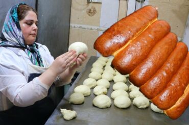 Baking French Bread|Woman Baker Bakes Delicious Soft Bread With Great Skill