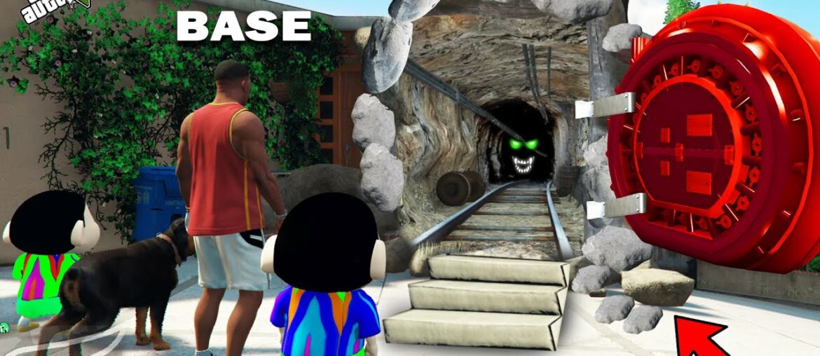 GTA 5 : Franklin & Shinchan Found A Hidden Secret Tunnel Bunker In GTA 5 ! (GTA 5 Mods)