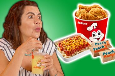 Mexican Moms Try Jollibee for the first time!