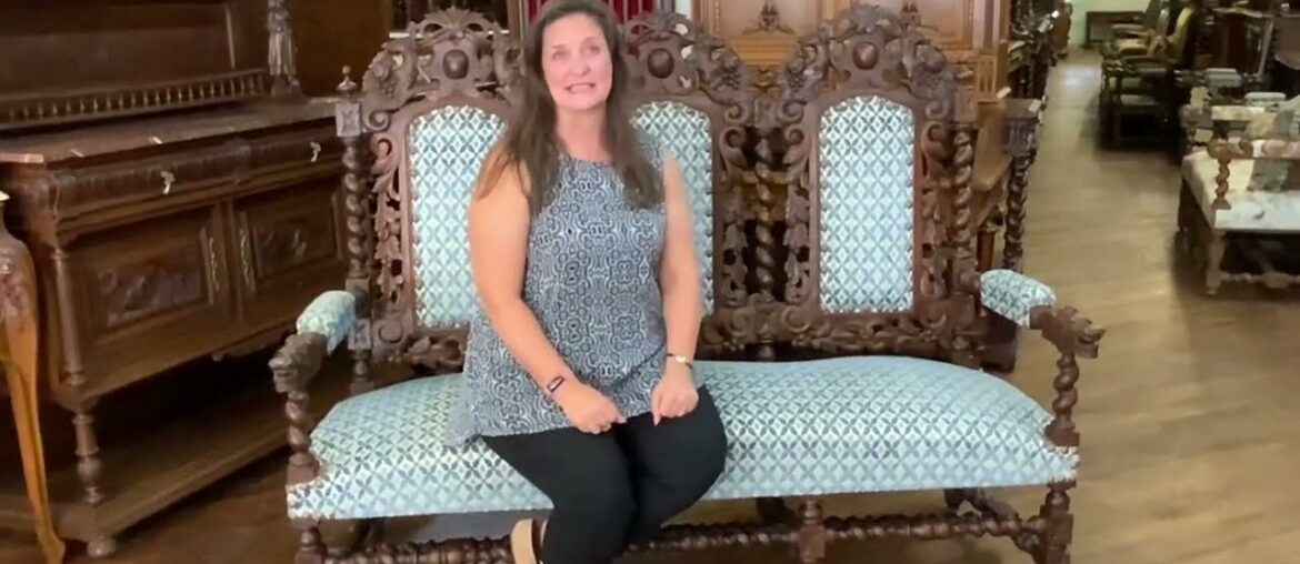 Regal Antique Hunting Settee | Call Us Today! 803-276-4001 Regal Antique Hunting Settee | Call Us Today! 803-276-4001