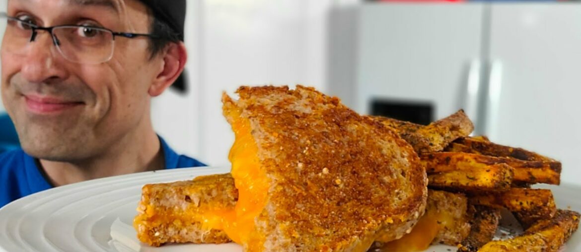 Amazing Ezekiel Grilled Cheese with Homemade Fries! | NInja Foodi Pressure Cooker French Fry Recipe