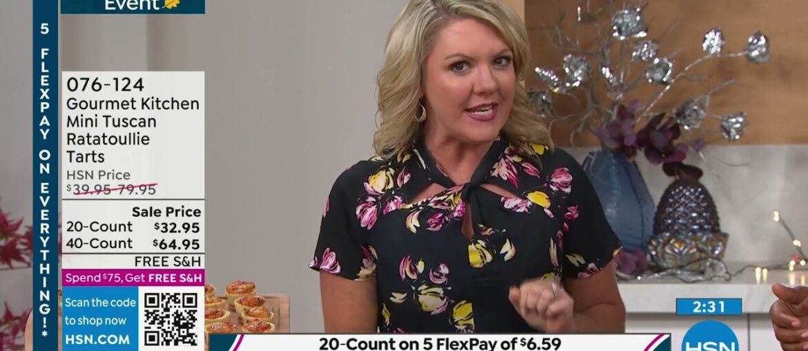 Gourmet Kitchen 20ct Mini Tuscan Ratatouille Tarts  Nove...