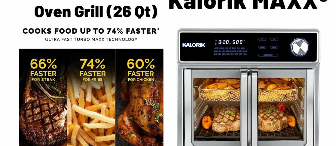Air Fryer Oven Grill , Kalorik MAXX Smokeless Indoor Gril