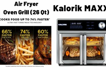 Air Fryer Oven Grill , Kalorik MAXX Smokeless Indoor Gril