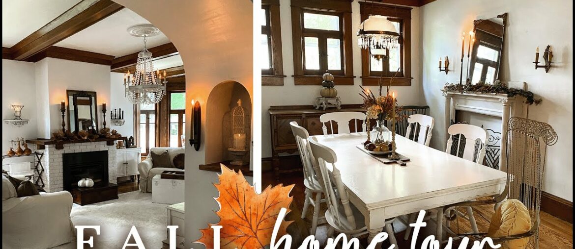 Fall Home Tour 2022 (European Farmhouse Style) How I Decorate for Fall with Thrifted Vintage Decor!